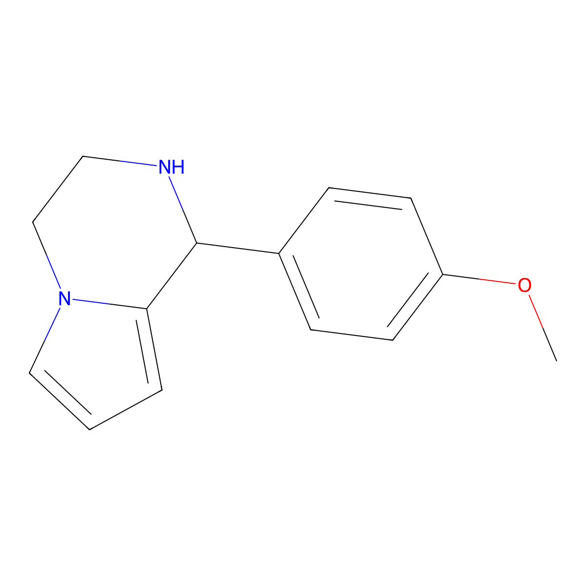 1-(4-Methoxy-phenyl)-1,2,3,4-tetrahydro-pyrrolo[1,2-a]pyrazine molecular structure, CAS 112758-90-4