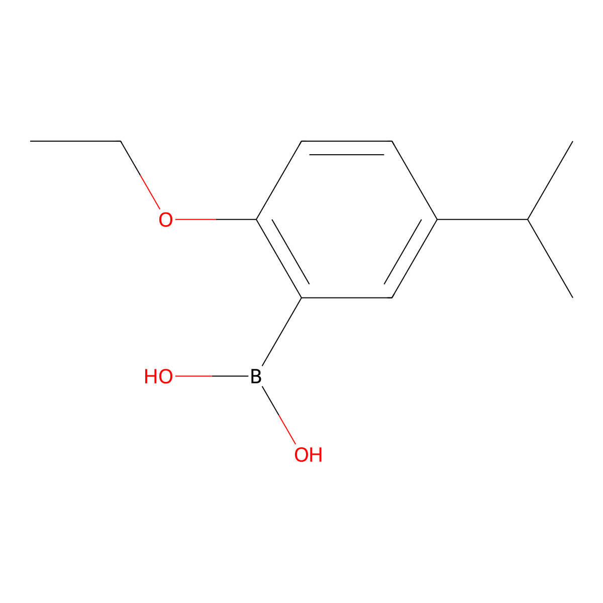 Boronic acid, B-[2-ethoxy-5-(1-methylethyl)phenyl]- molecular structure, CAS 1127647-66-8