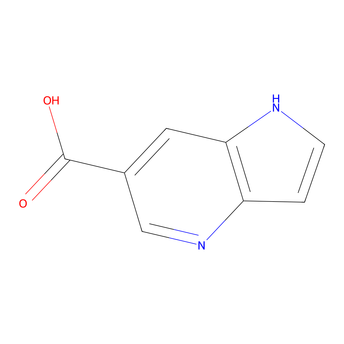 1H-Pyrrolo[3,2-b]pyridine-6-carboxylic acid molecular structure, CAS 112766-32-2