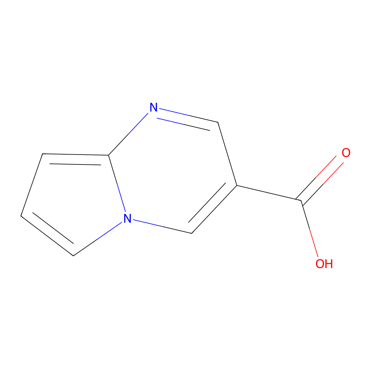 Pyrrolo[1,2-a]pyrimidine-3-carboxylic acid molecular structure, CAS 112766-33-3