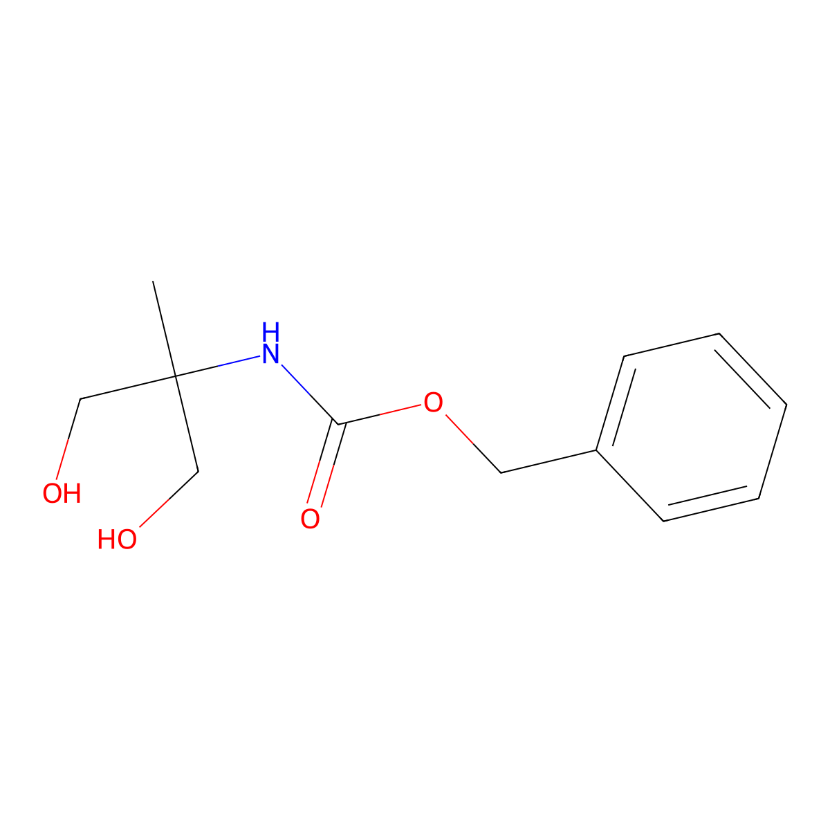 benzyl N-(1,3-dihydroxy-2-methylpropan-2-yl)carbamate molecular structure, CAS 112766-49-1