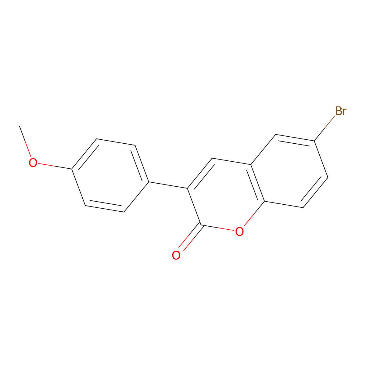 6-bromo-3-(4-methoxyphenyl)-2H-chromen-2-one molecular structure, CAS 112768-11-3