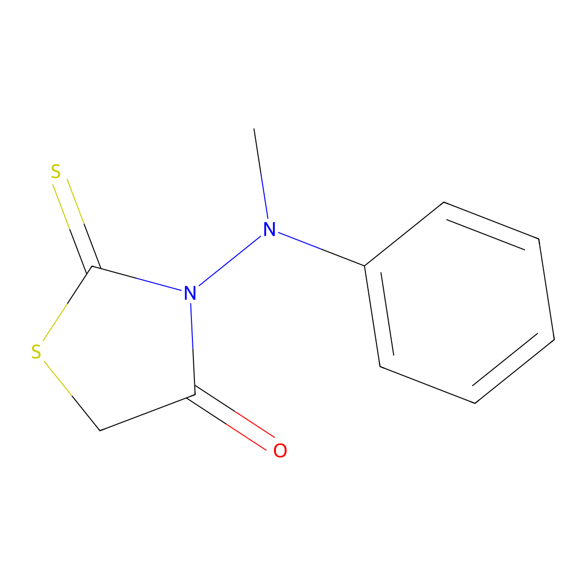 3-(Methylphenylamino)-2-thioxo-1,3-thiazolidin-4-one molecular structure, CAS 112768-86-2