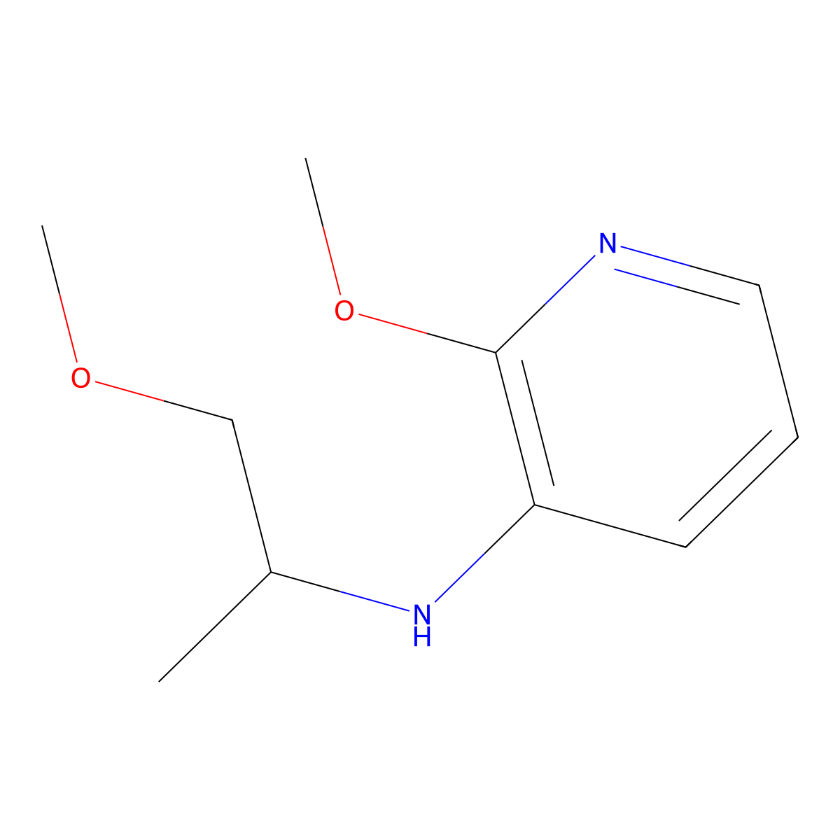 2-Methoxy-N-(1-methoxypropan-2-yl)pyridin-3-amine molecular structure, CAS 112777-36-3