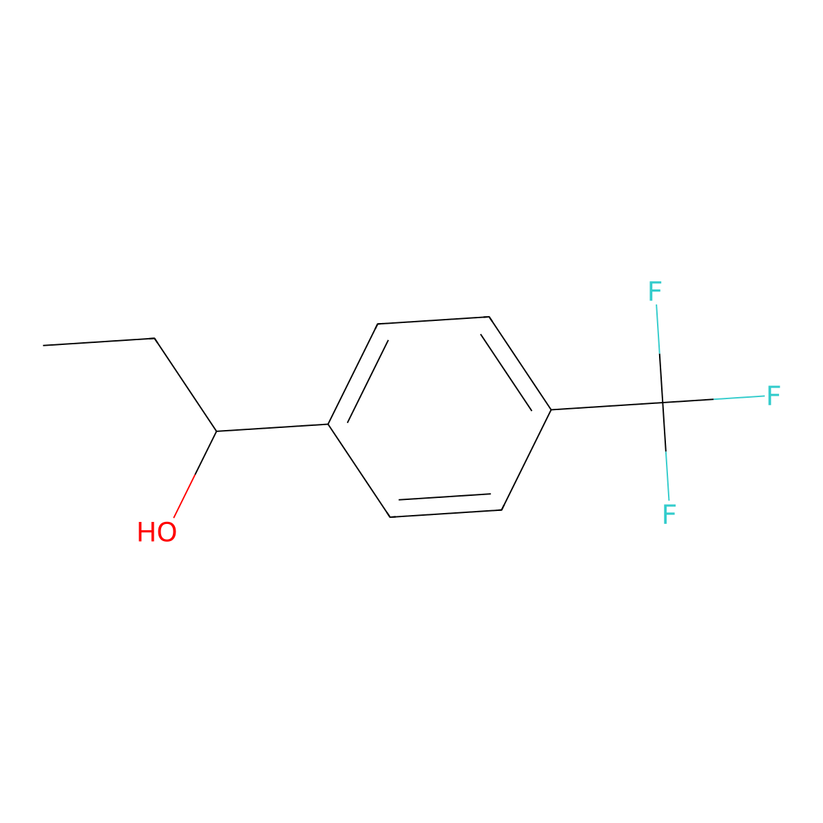 (R)-1-(4-Trifluoromethylphenyl)-1-propanol molecular structure, CAS 112777-69-2
