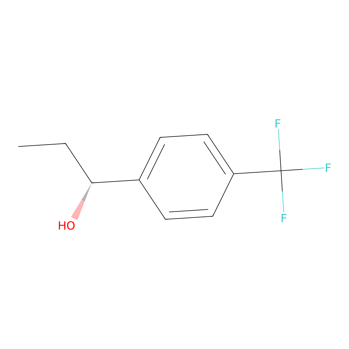 (R)-1-(4-Trifluoromethylphenyl)-1-propanol molecular structure, CAS 112777-69-2