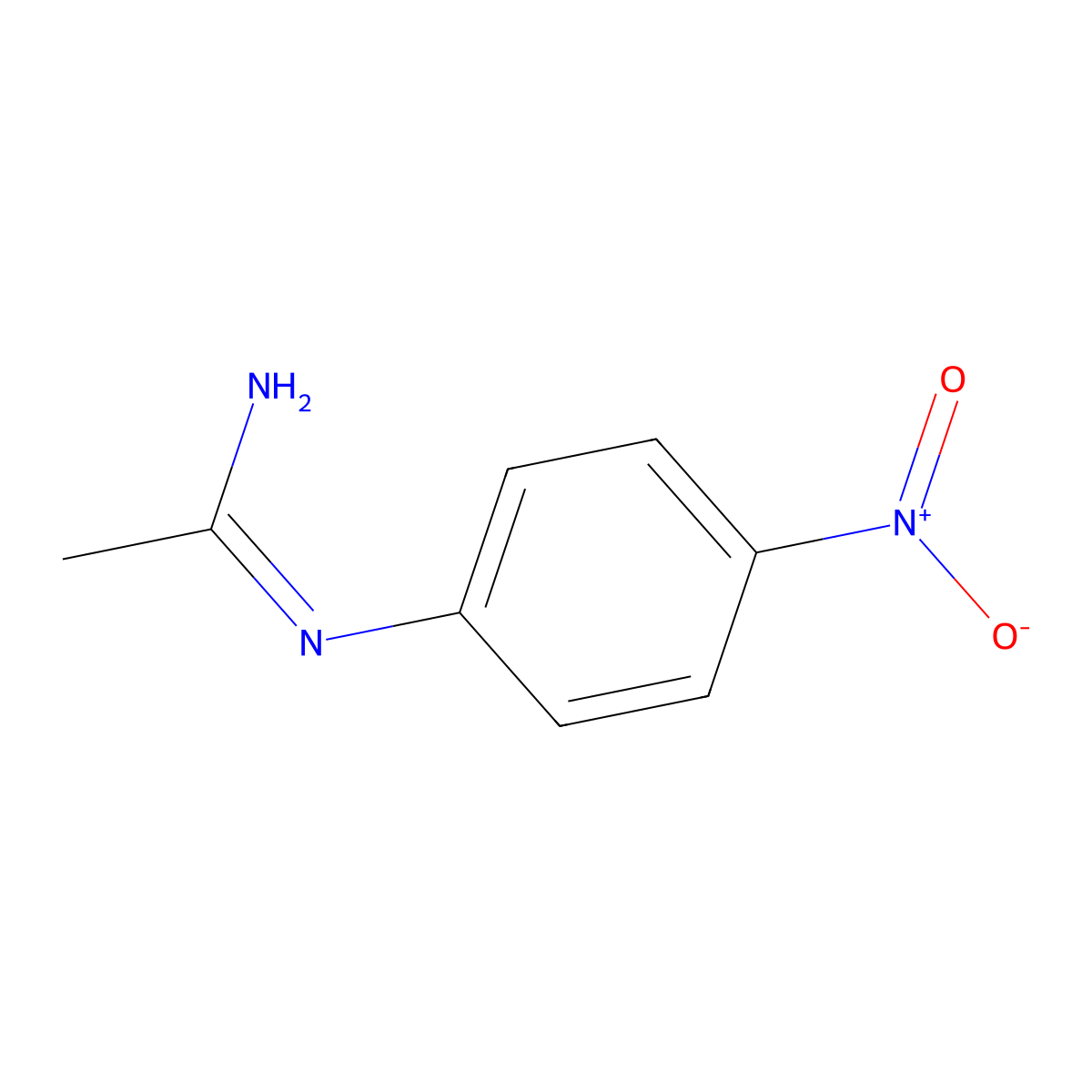 N'-(4-nitrophenyl)ethanimidamide molecular structure, CAS 112777-78-3