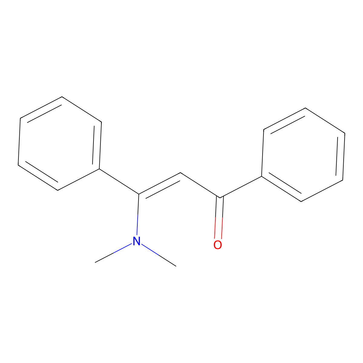 2-Propen-1-one, 3-(dimethylamino)-1,3-diphenyl- molecular structure, CAS 112778-92-4