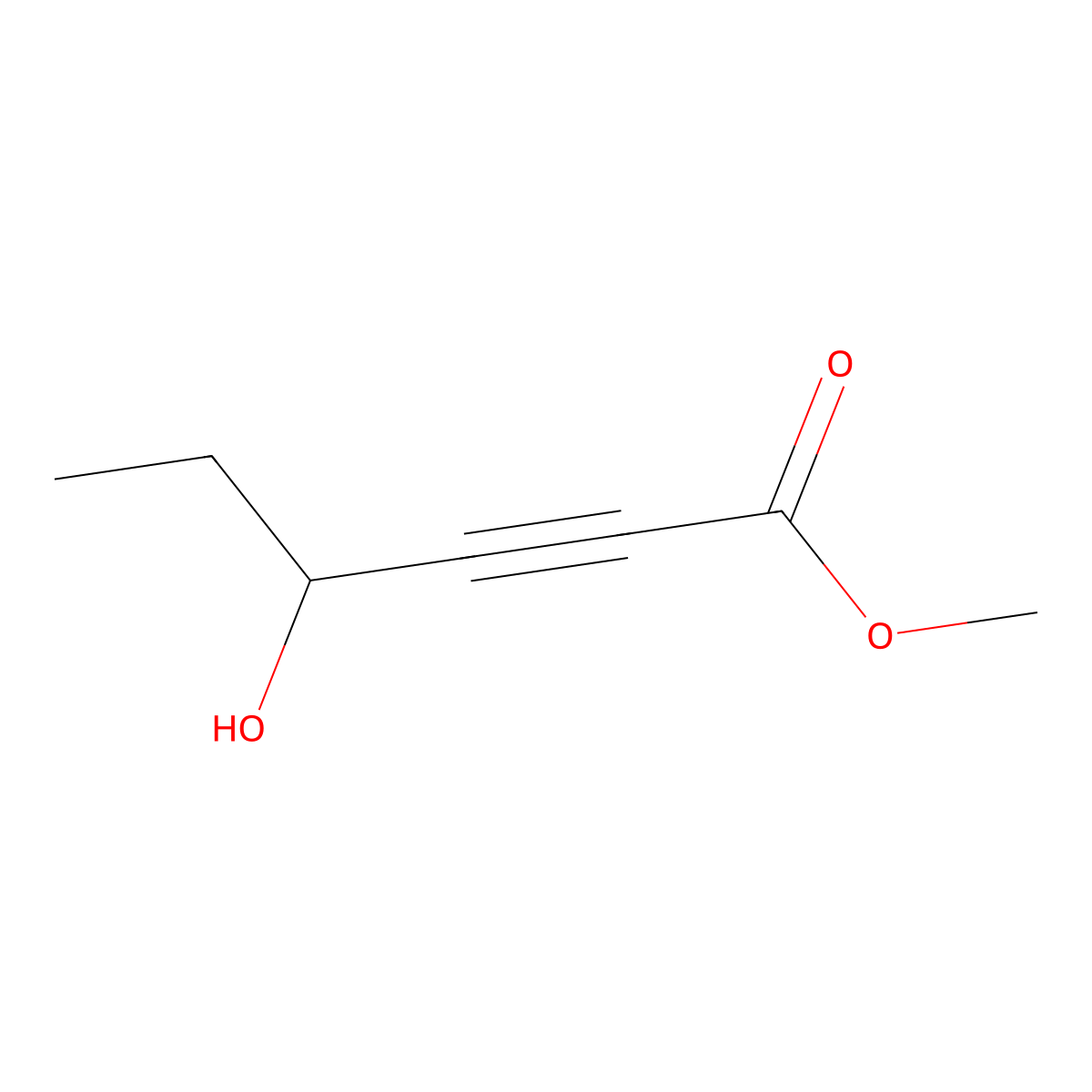 Methyl 4-hydroxy-2-hexynoate molecular structure, CAS 112780-04-8