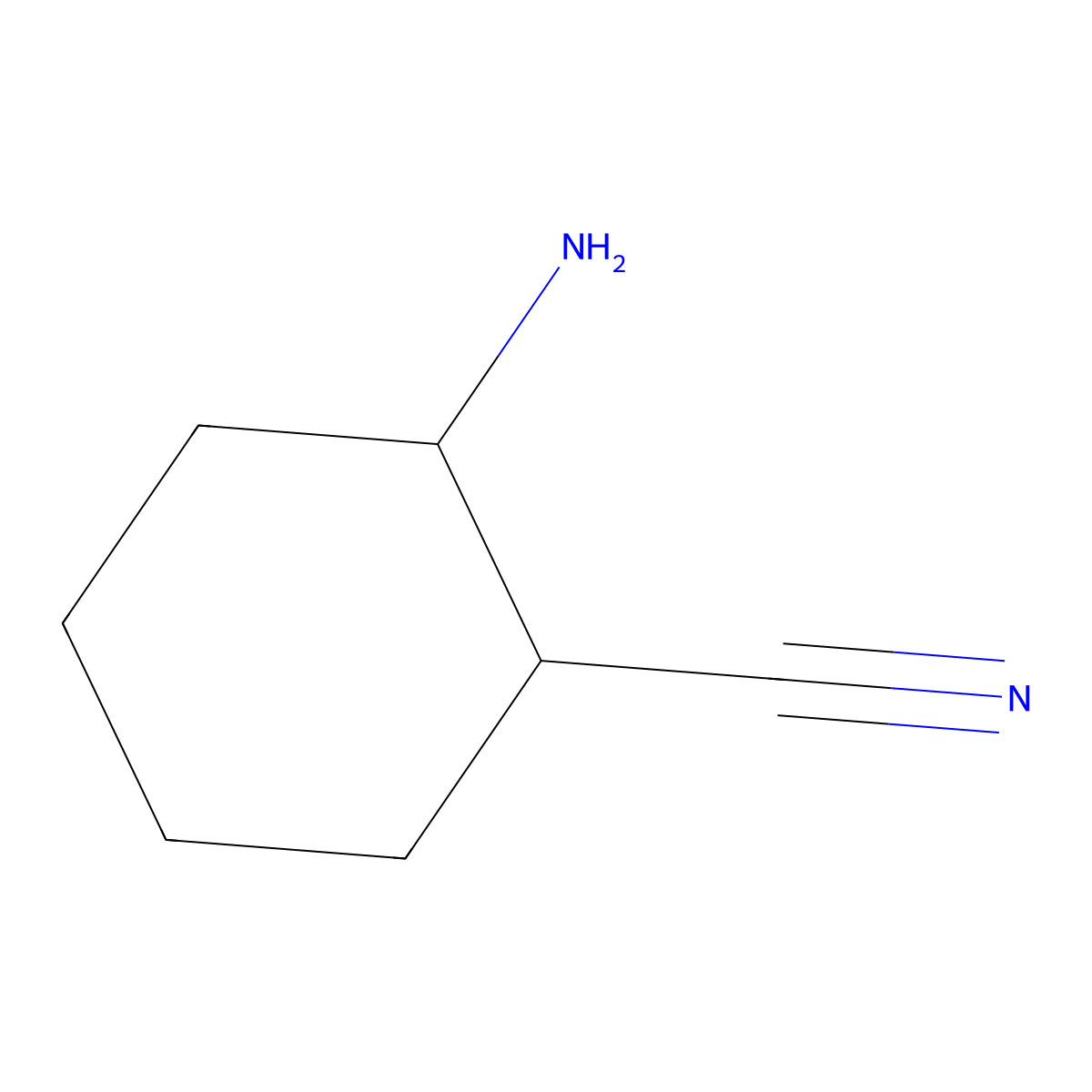 (1S,2R)-2-aminocyclohexane-1-carbonitrile molecular structure, CAS 1127904-48-6