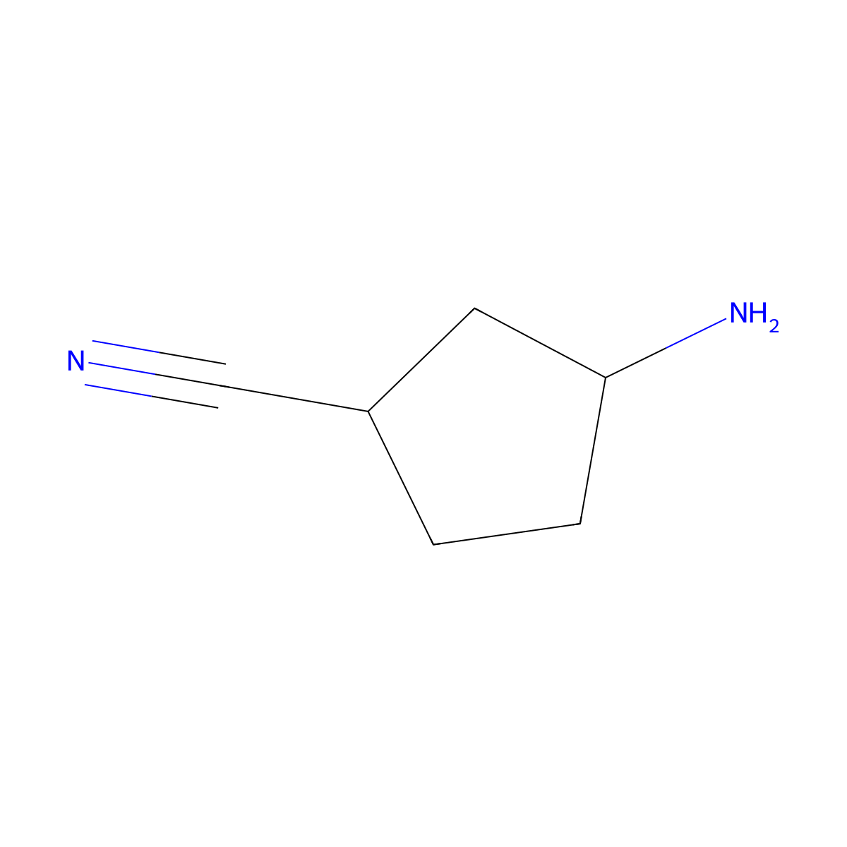 (1R,3R)-3-Aminocyclopentane-1-carbonitrile molecular structure, CAS 1127904-80-6