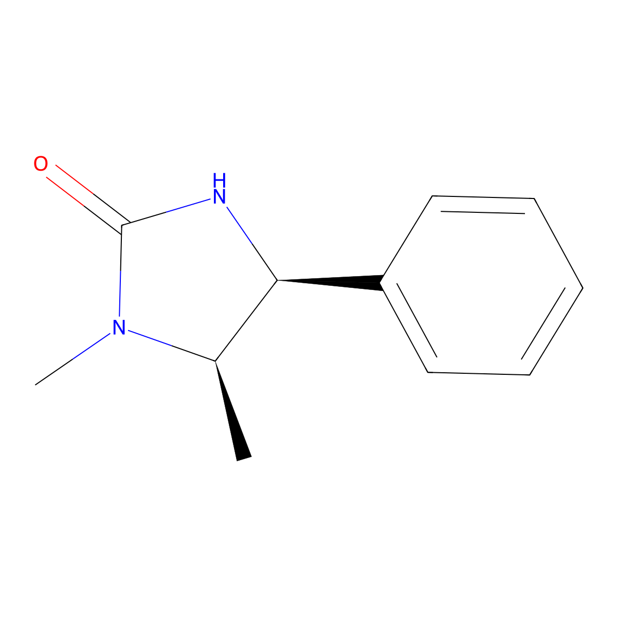 (4S,5R)-(+)-1,5-Dimethyl-4-phenyl-2-imidazolidinone molecular structure, CAS 112791-04-5