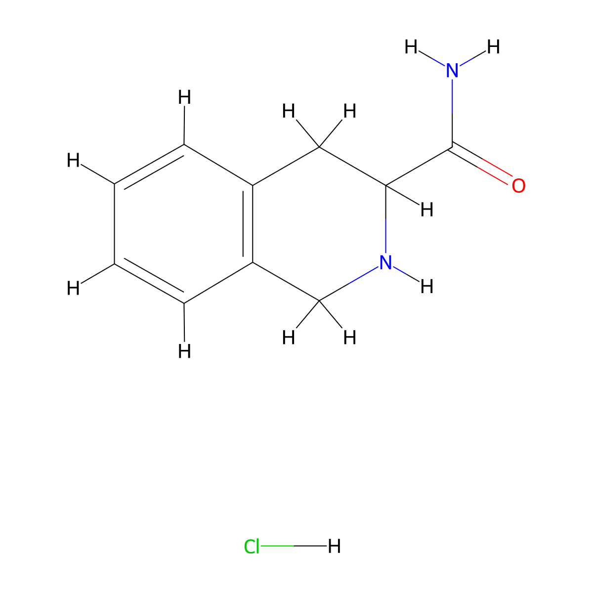 1,2,3,4-Tetrahydroisoquinoline-3-carboxamide hydrochloride molecular structure, CAS 112794-30-6