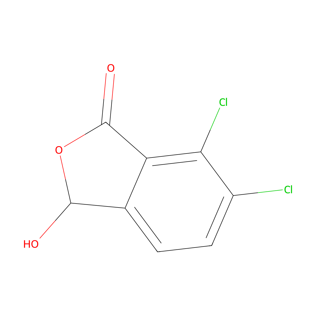 6,7-Dichloro-3-hydroxyisobenzofuran-1(3H)-one molecular structure, CAS 112794-36-2