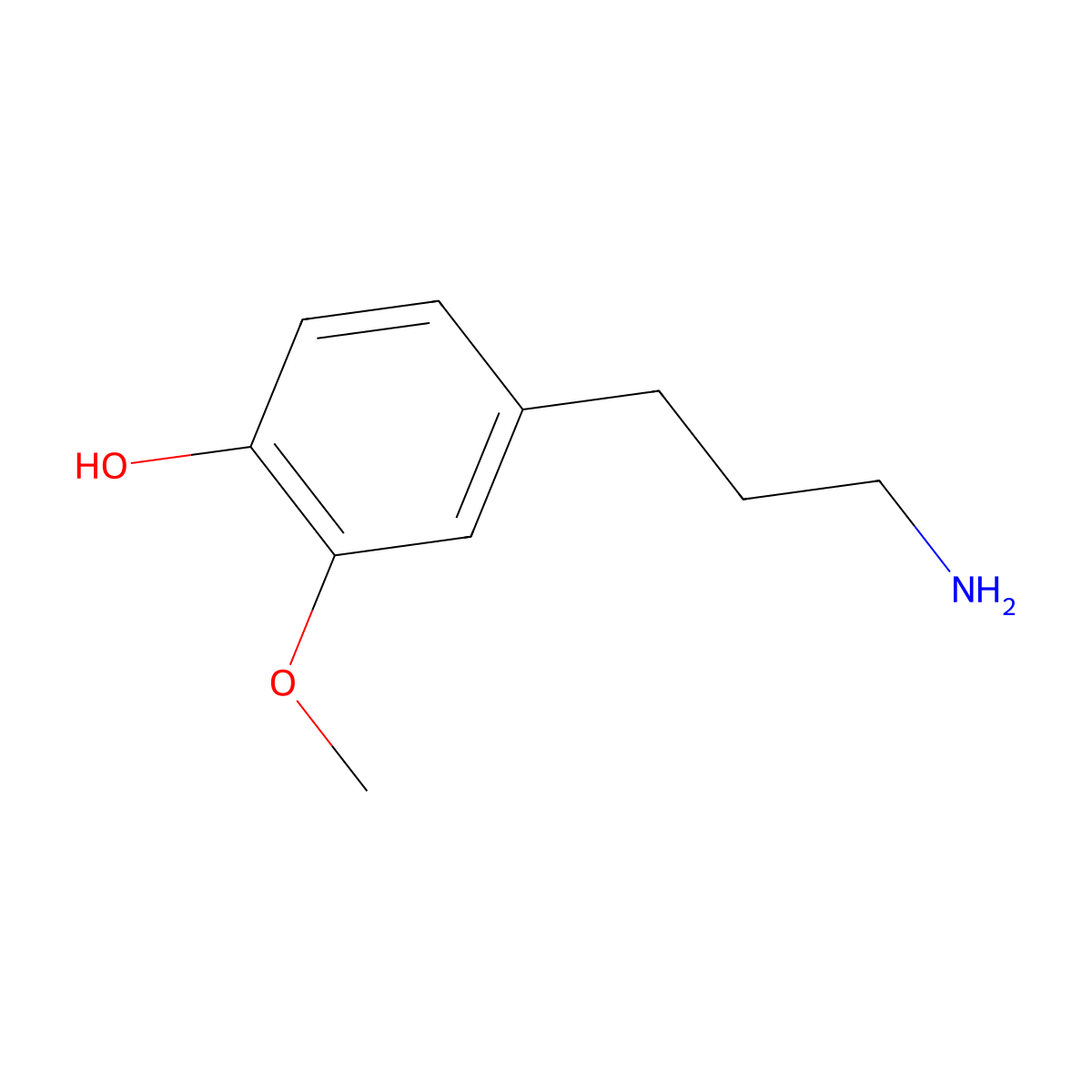 4-(3-Aminopropyl)-2-methoxyphenol molecular structure, CAS 112798-58-0