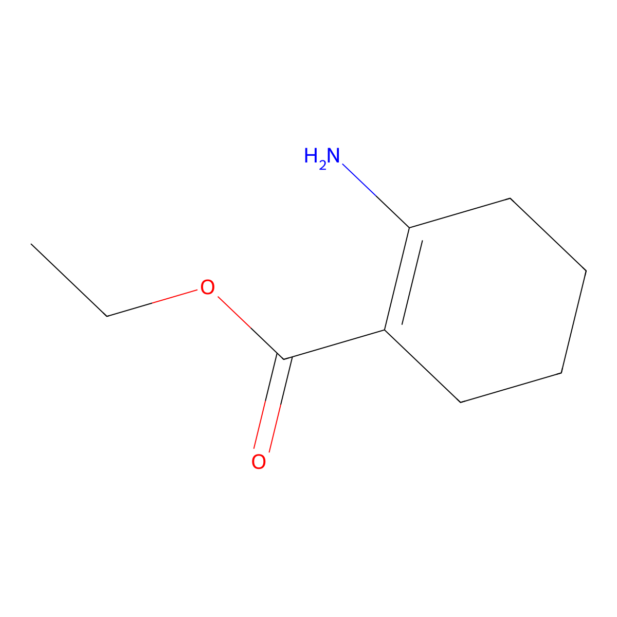 Ethyl 2-aminocyclohex-1-ene-1-carboxylate molecular structure, CAS 1128-00-3