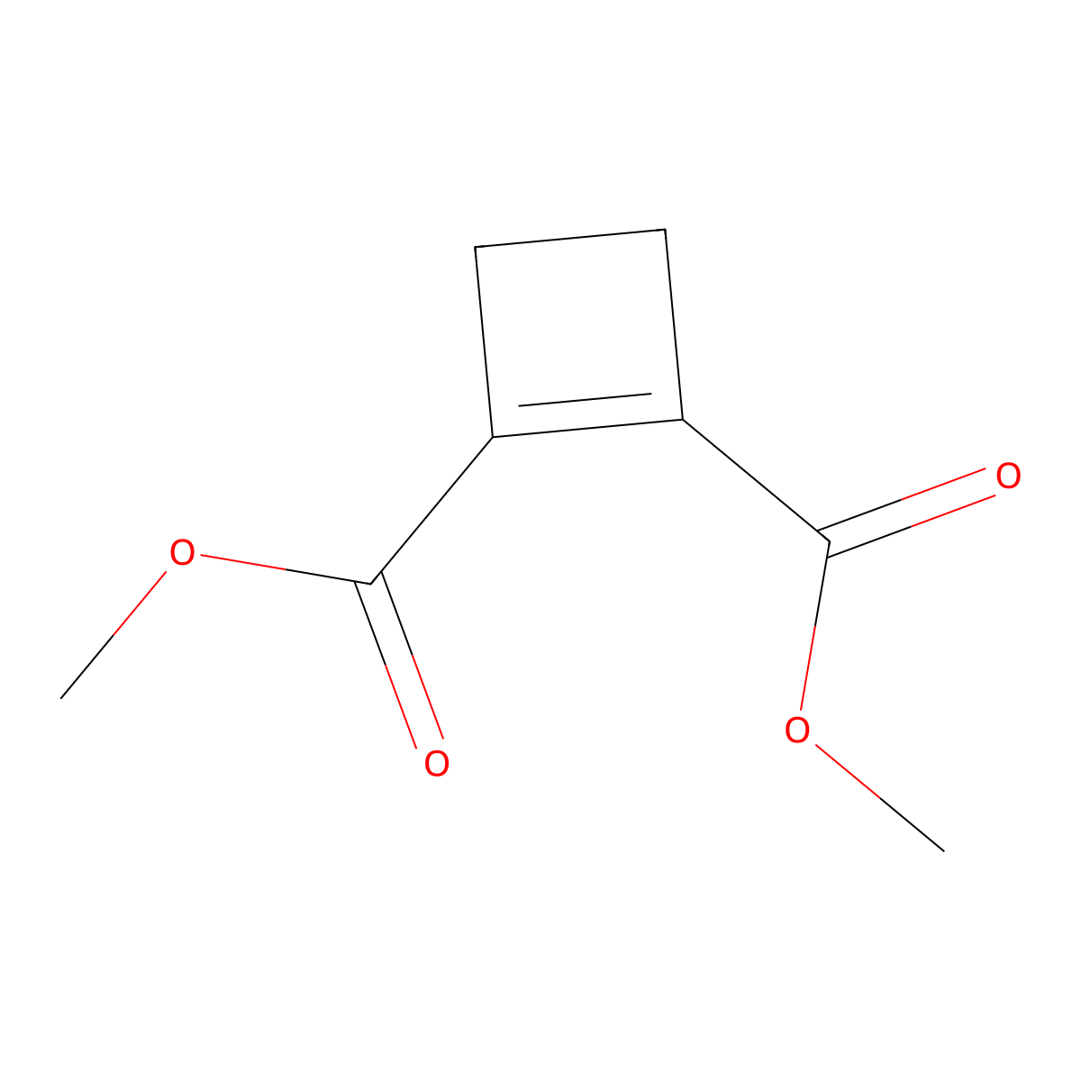 1,2-Dimethyl cyclobut-1-ene-1,2-dicarboxylate molecular structure, CAS 1128-10-5