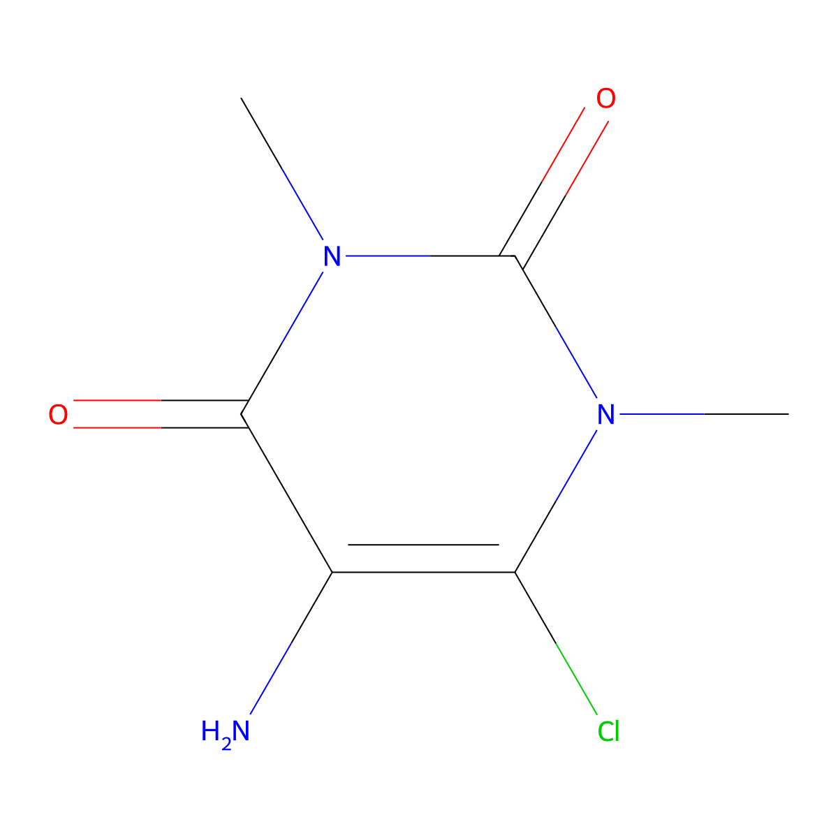 5-Amino-6-chloro-1,3-dimethylpyrimidine-2,4(1h,3h)-dione molecular structure, CAS 1128-14-9