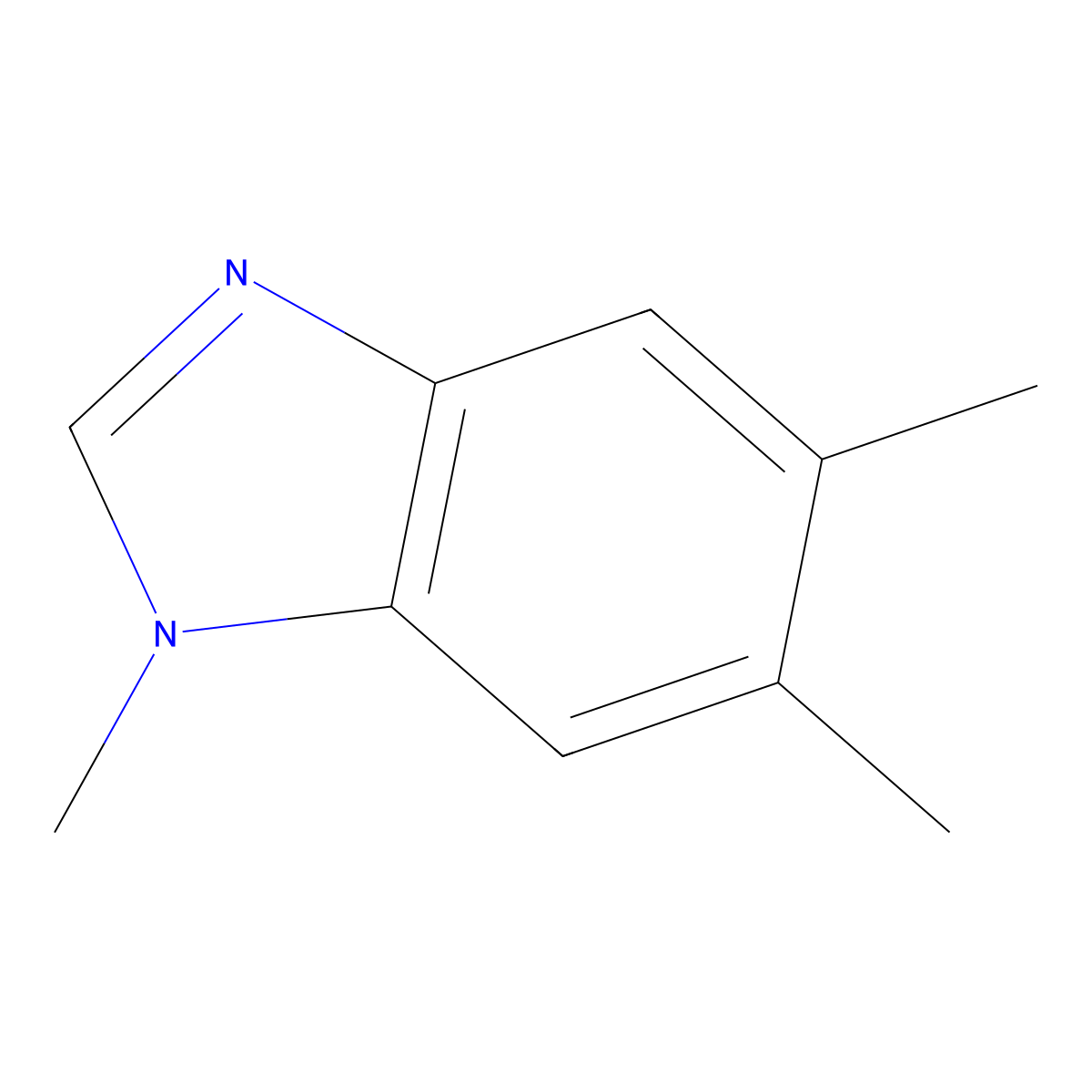 1,5,6-Trimethylbenzimidazole molecular structure, CAS 1128-27-4