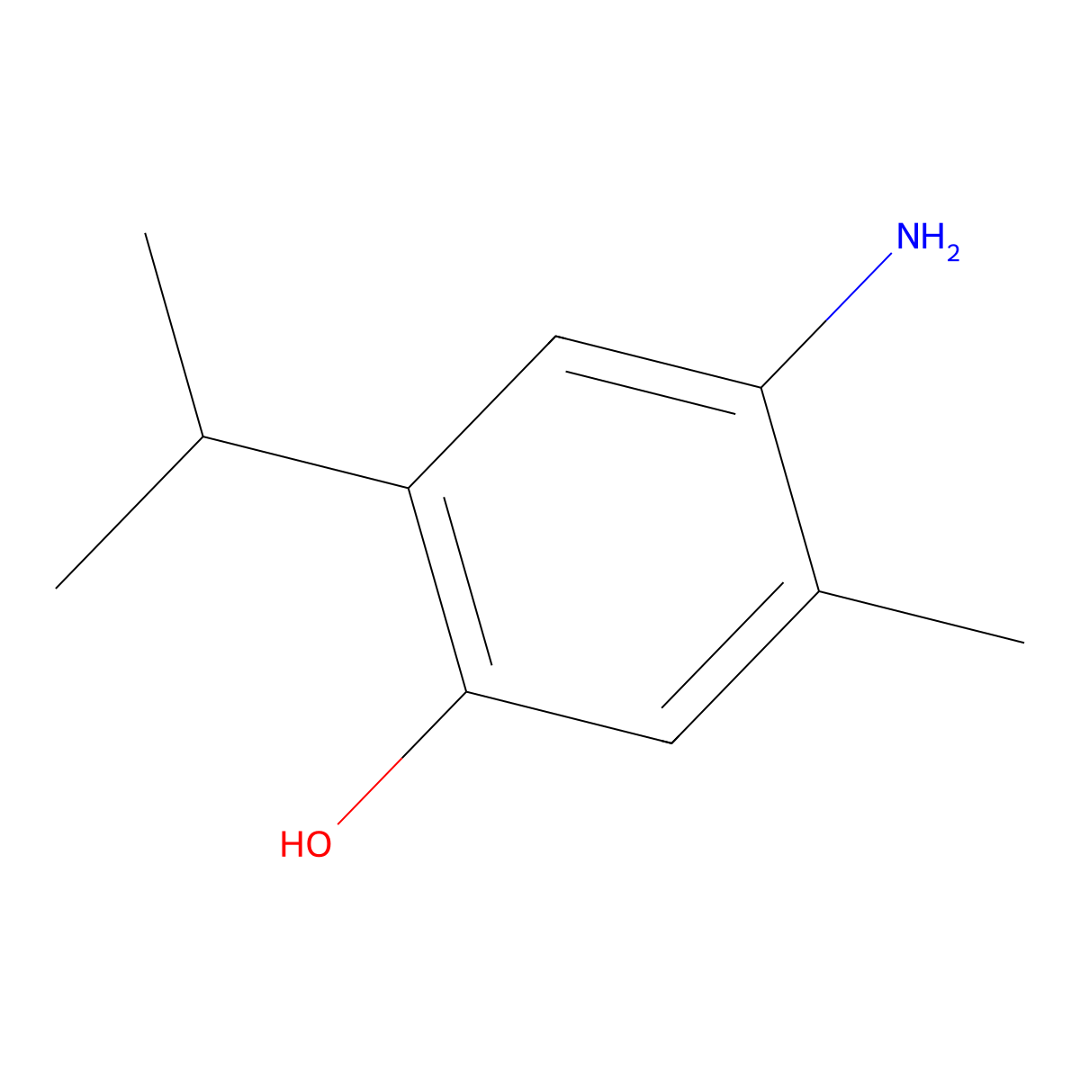 4-Amino-2-isopropyl-5-methylphenol molecular structure, CAS 1128-28-5