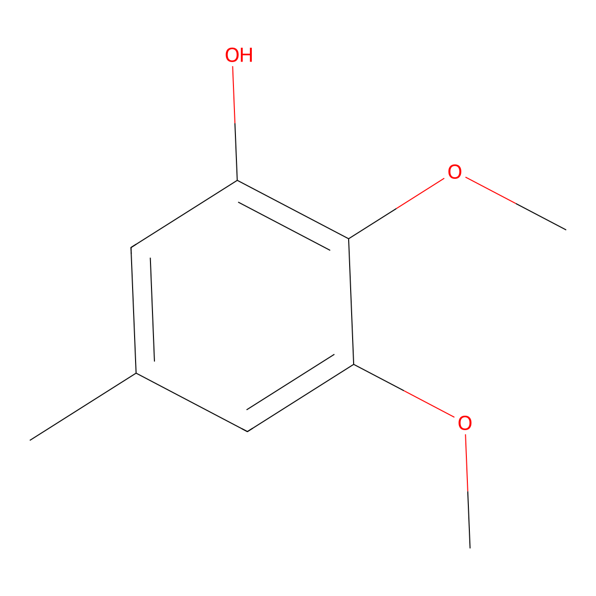 2,3-Dimethoxy-5-methylphenol molecular structure, CAS 1128-32-1