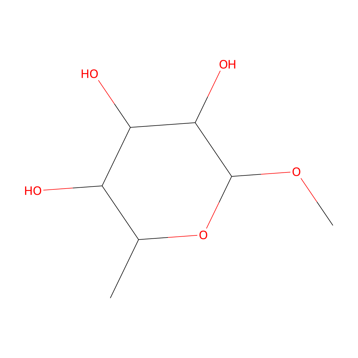 Methyl alpha-D-fucopyranoside molecular structure, CAS 1128-40-1
