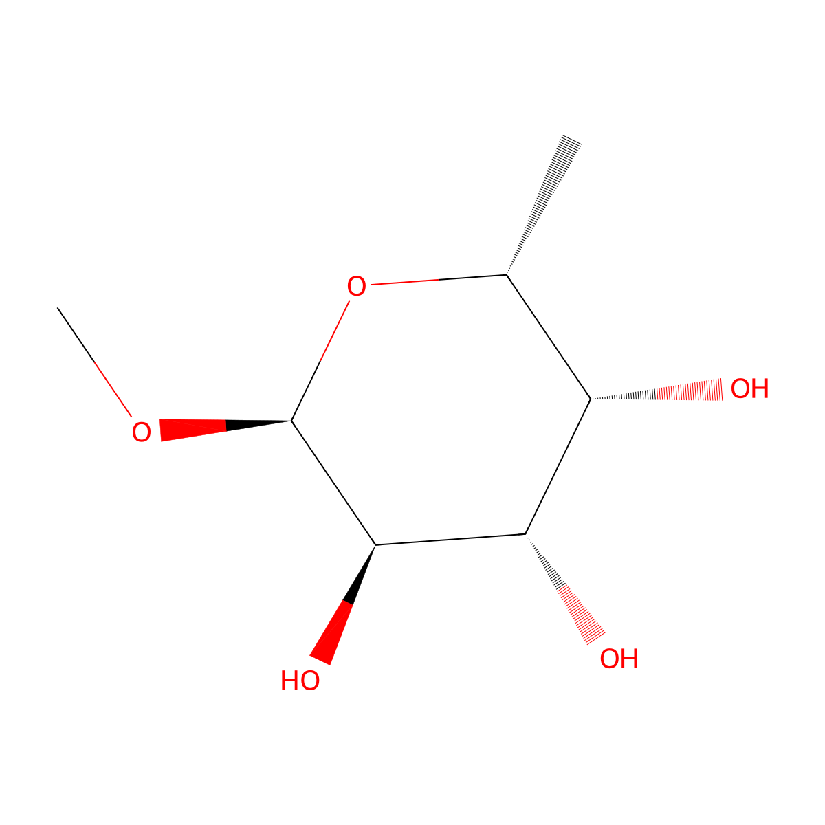 Methyl alpha-D-fucopyranoside molecular structure, CAS 1128-40-1