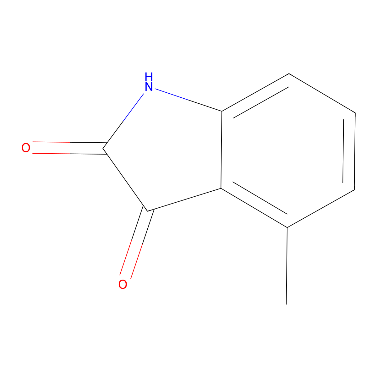 4-methyl-2,3-dihydro-1H-indole-2,3-dione molecular structure, CAS 1128-44-5
