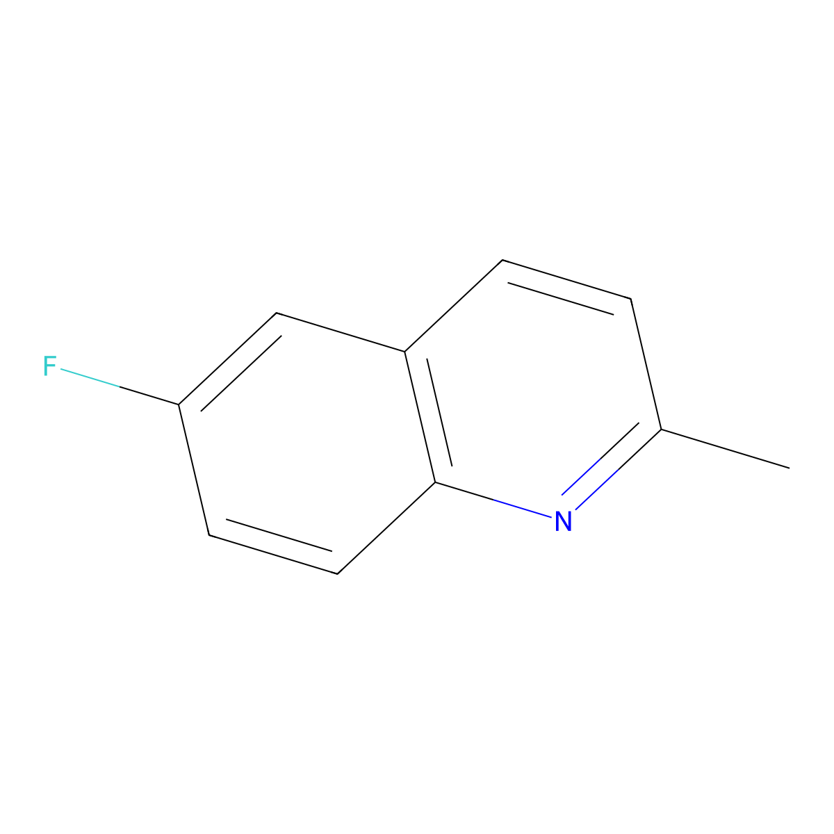 6-Fluoro-2-methylquinoline molecular structure, CAS 1128-61-6