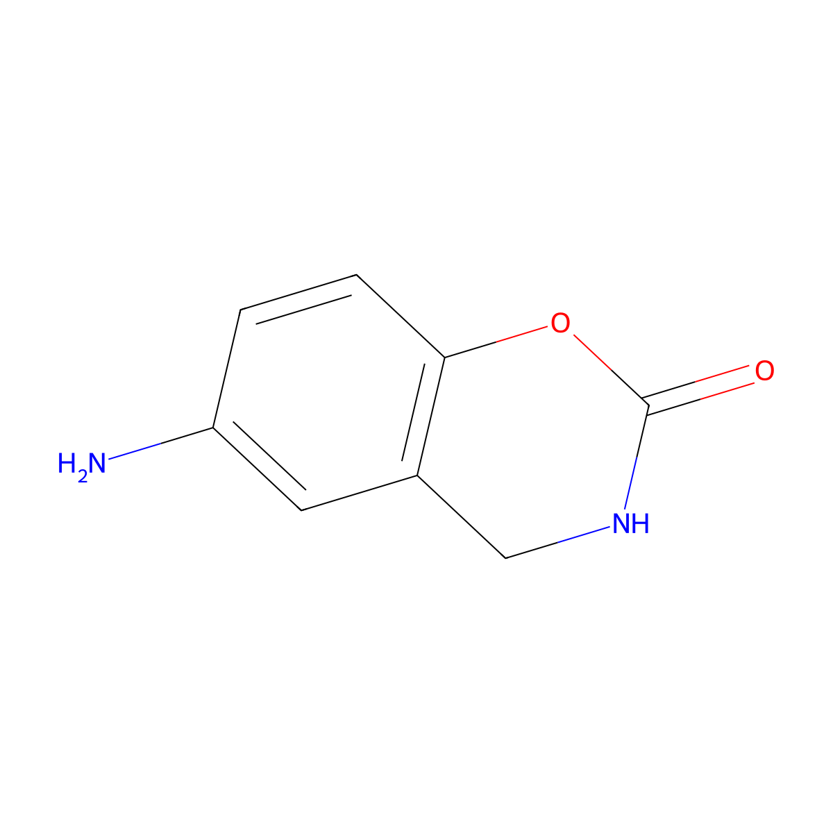6-amino-3,4-dihydro-2H-1,3-benzoxazin-2-one molecular structure, CAS 1128-63-8