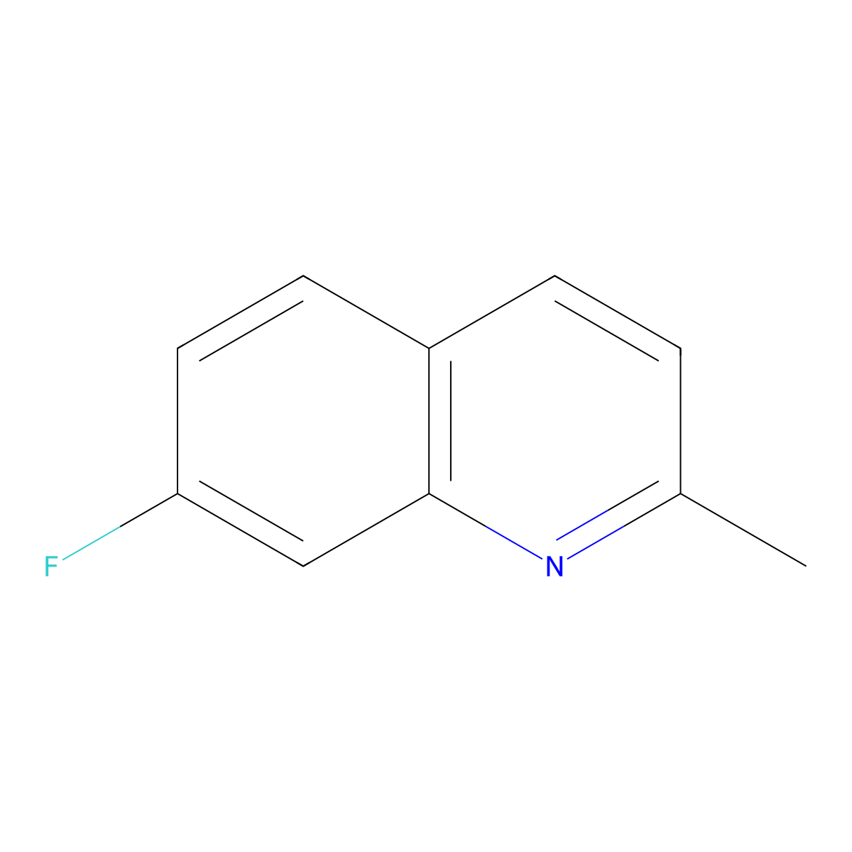 7-Fluoro-2-methylquinoline molecular structure, CAS 1128-74-1