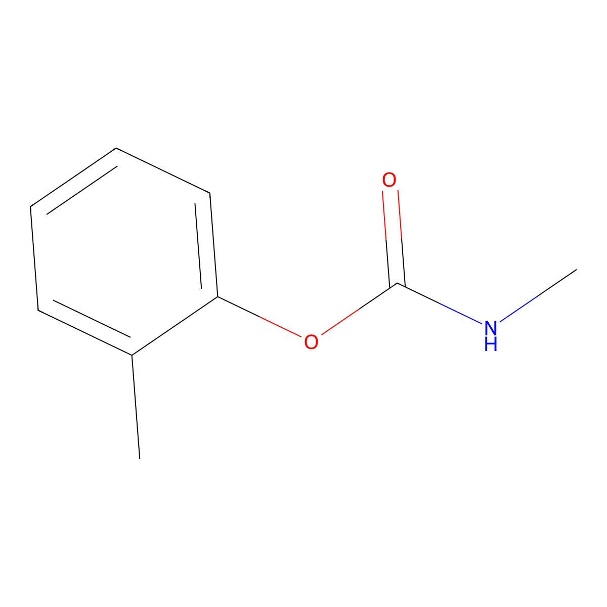 Carbamic acid, methyl-, 2-methylphenyl ester molecular structure, CAS 1128-78-5