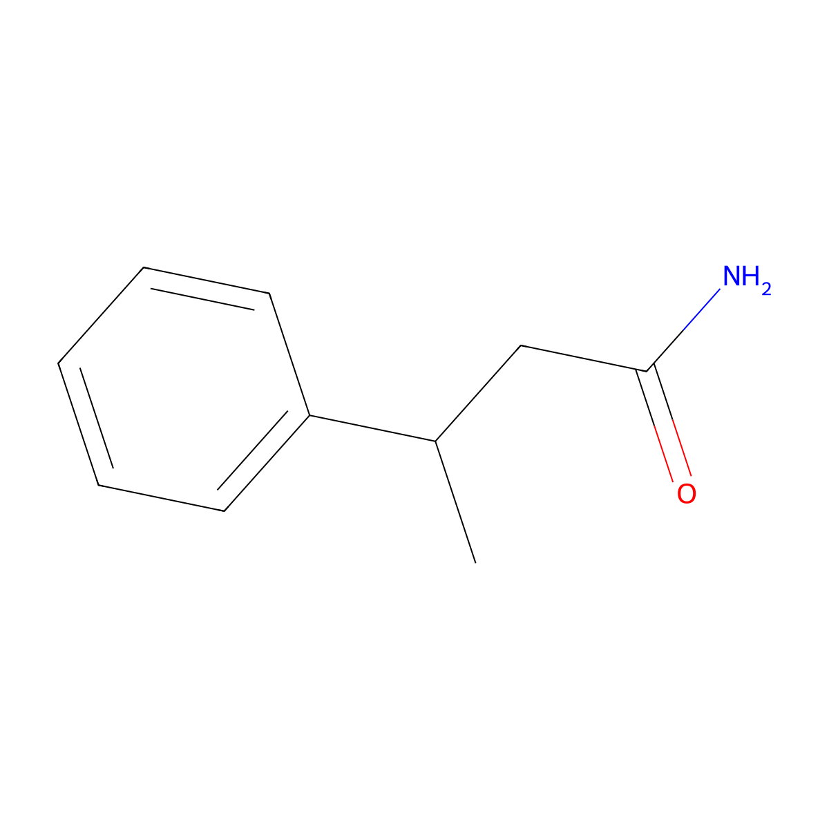 3-Phenylbutanamide molecular structure, CAS 1128-83-2