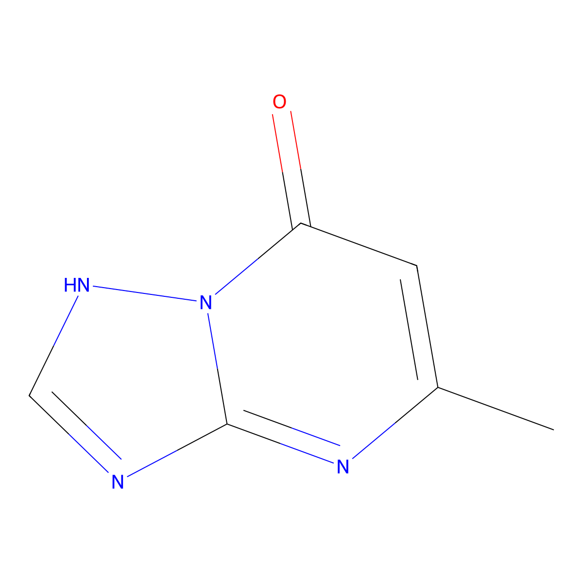 (1,2,4)Triazolo(1,5-a)pyrimidin-7-ol, 5-methyl- molecular structure, CAS 112801-35-1