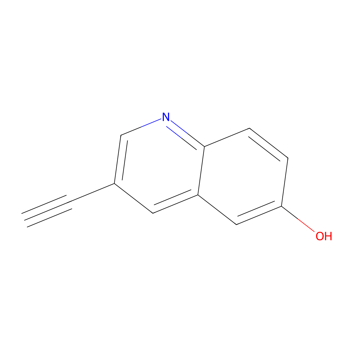 3-Ethynylquinolin-6-ol molecular structure, CAS 1128039-31-5