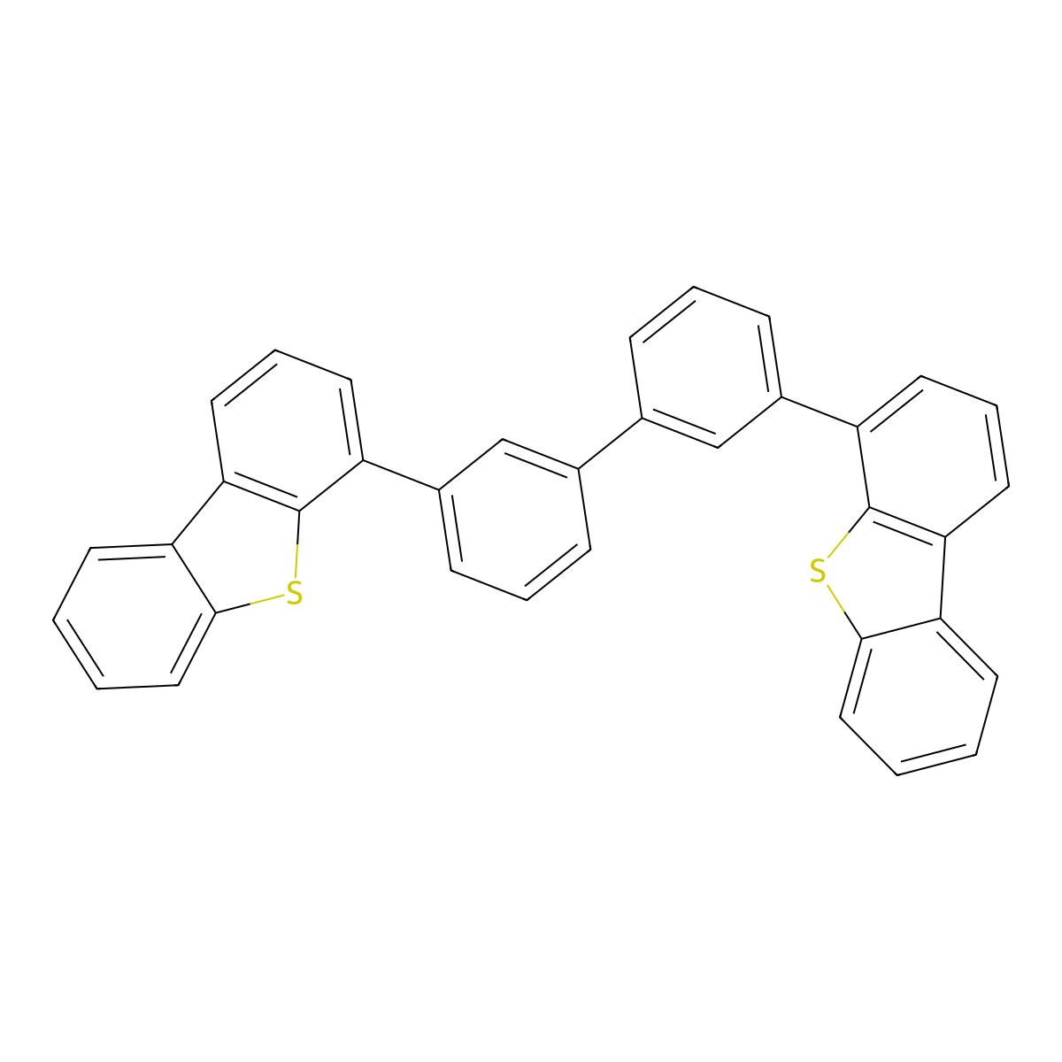 3,3'-Bis(dibenzo[b,d]thiophen-4-yl)-1,1'-biphenyl molecular structure, CAS 1128045-14-6