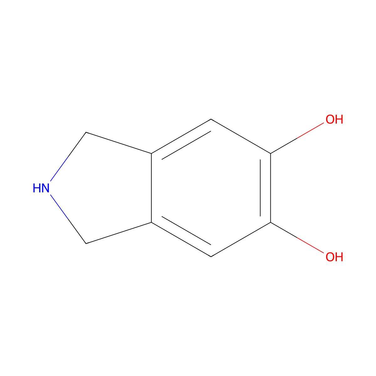 2,3-dihydro-1H-isoindole-5,6-diol molecular structure, CAS 112806-65-2