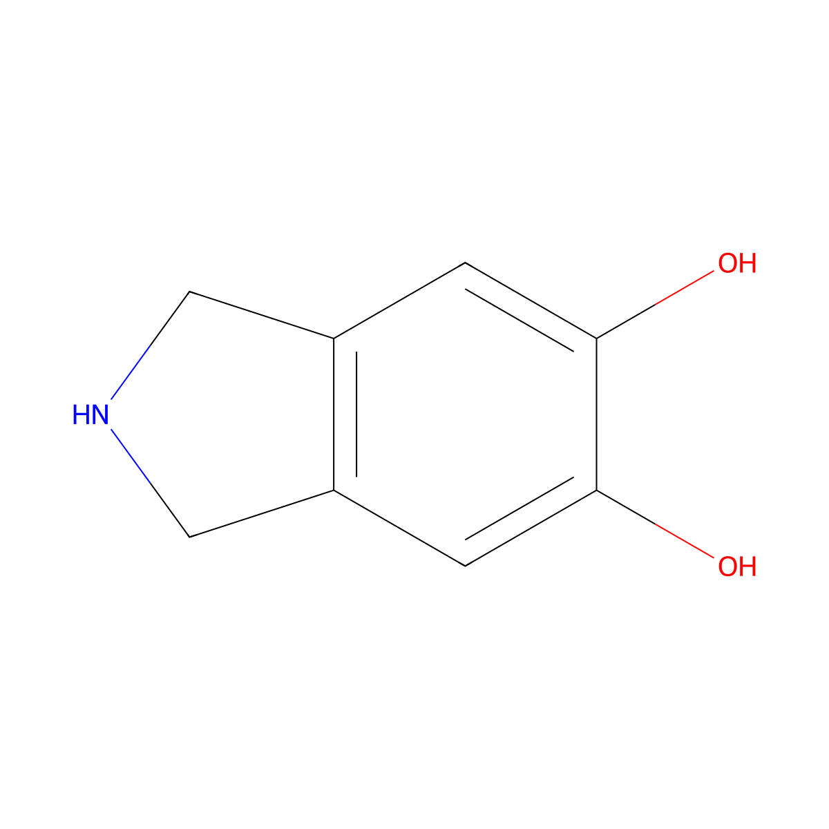 2,3-dihydro-1H-isoindole-5,6-diol molecular structure, CAS 112806-65-2