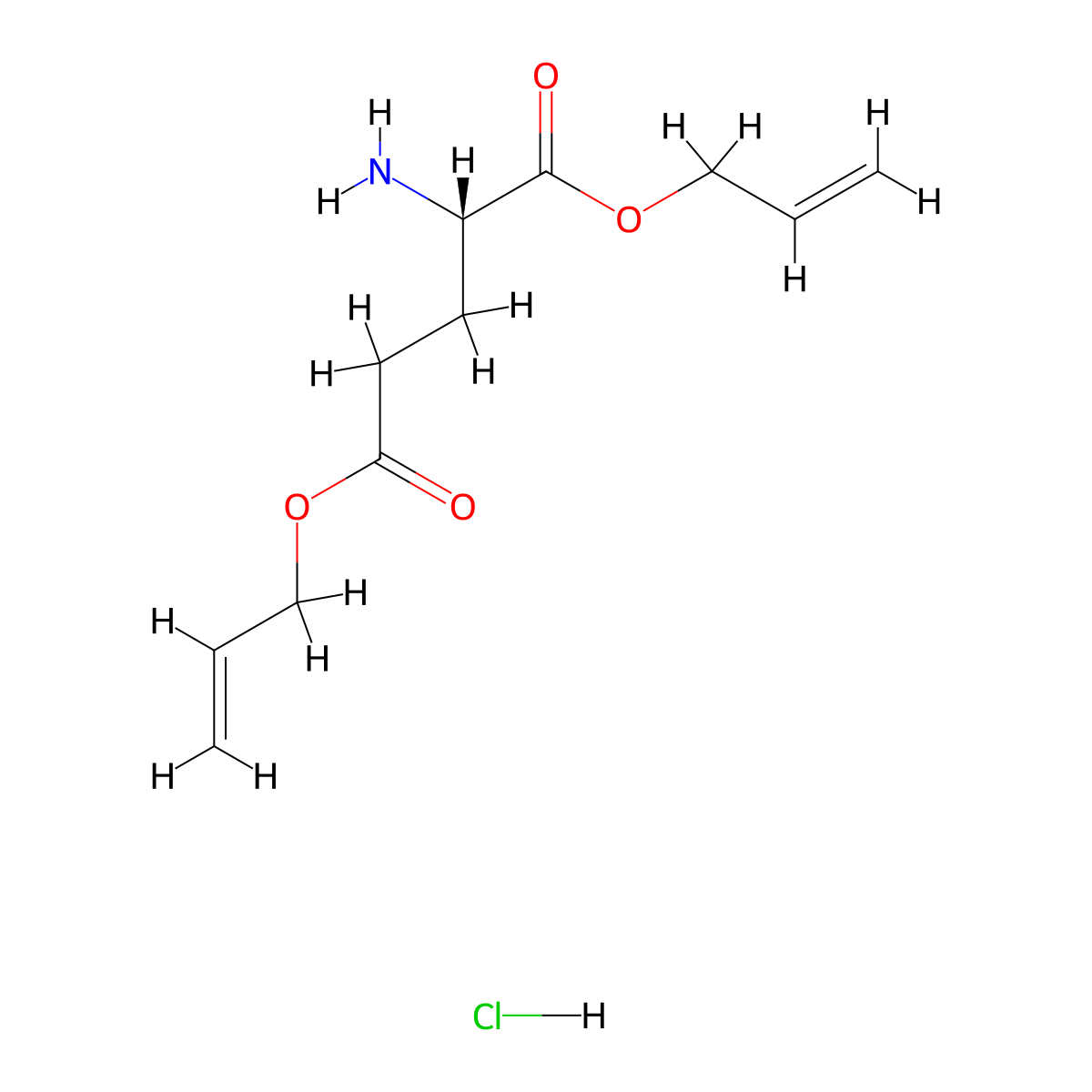 (S)-diallyl 2-aminopentanedioate hydrochloride molecular structure, CAS 1128075-52-4