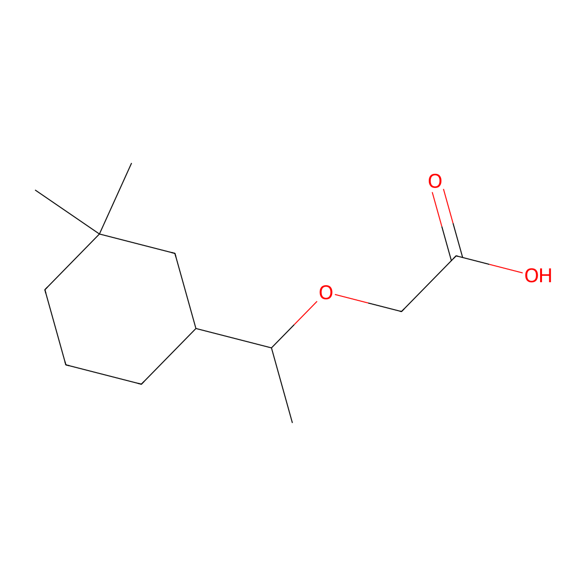 2-(1-(3,3-Dimethylcyclohexyl)ethoxy)acetic acid molecular structure, CAS 1128078-21-6