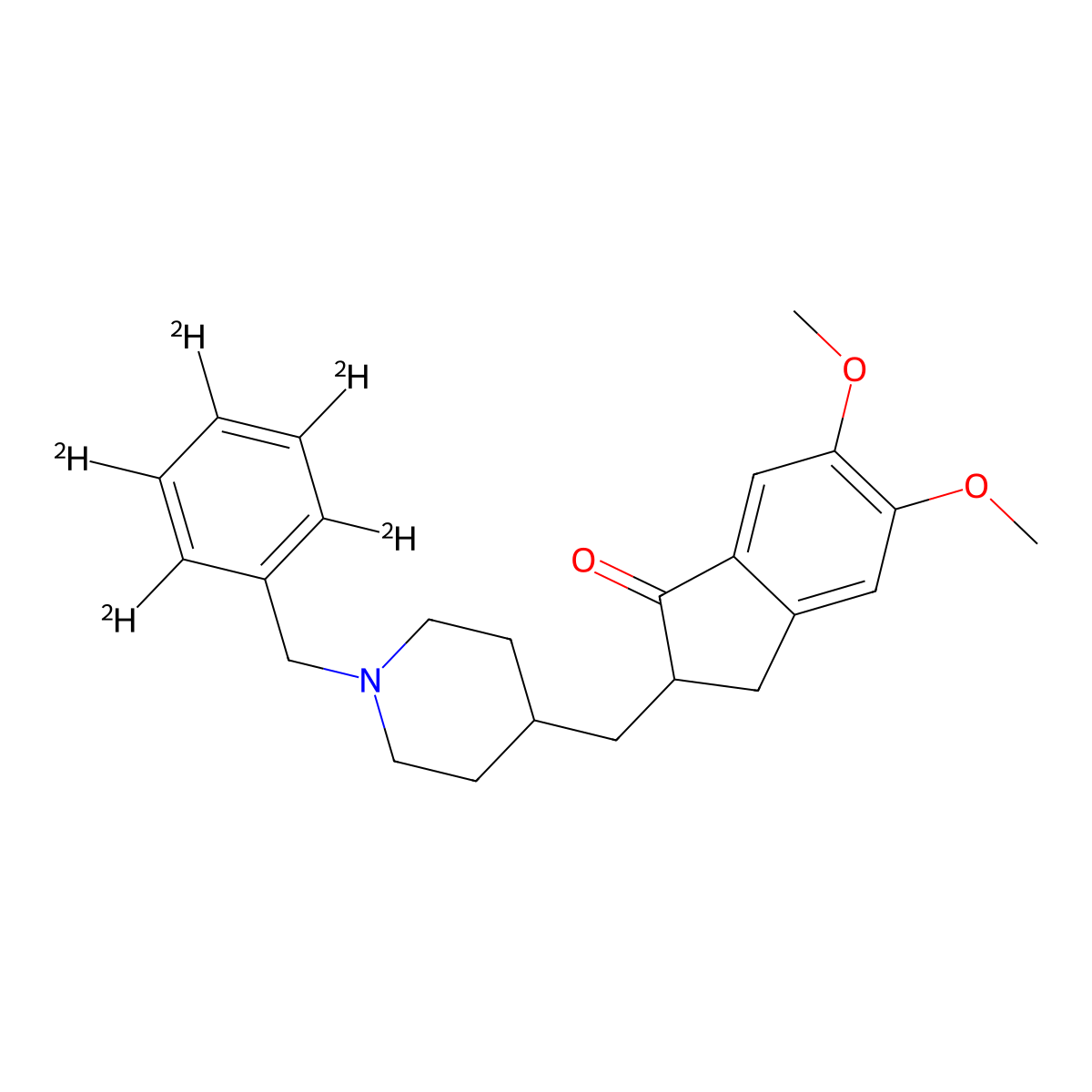 Donepezil-d5 molecular structure, CAS 1128086-25-8