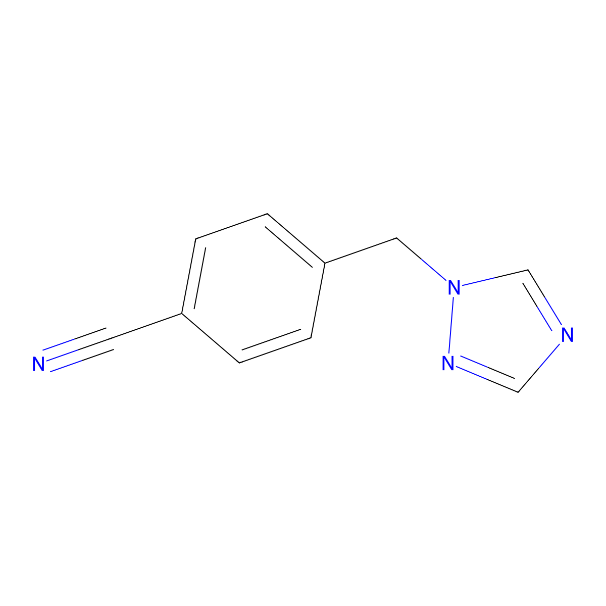 4-(1,2,4-Triazol-1-ylmethyl)benzonitrile molecular structure, CAS 112809-25-3