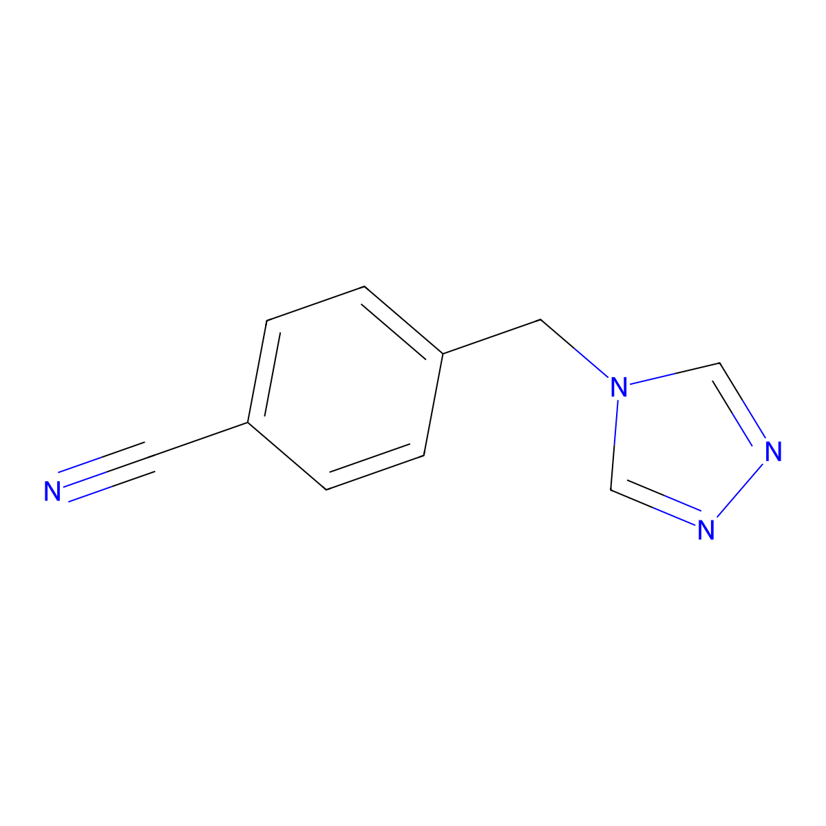 4-((4H-1,2,4-Triazol-4-yl)methyl)benzonitrile molecular structure, CAS 112809-27-5