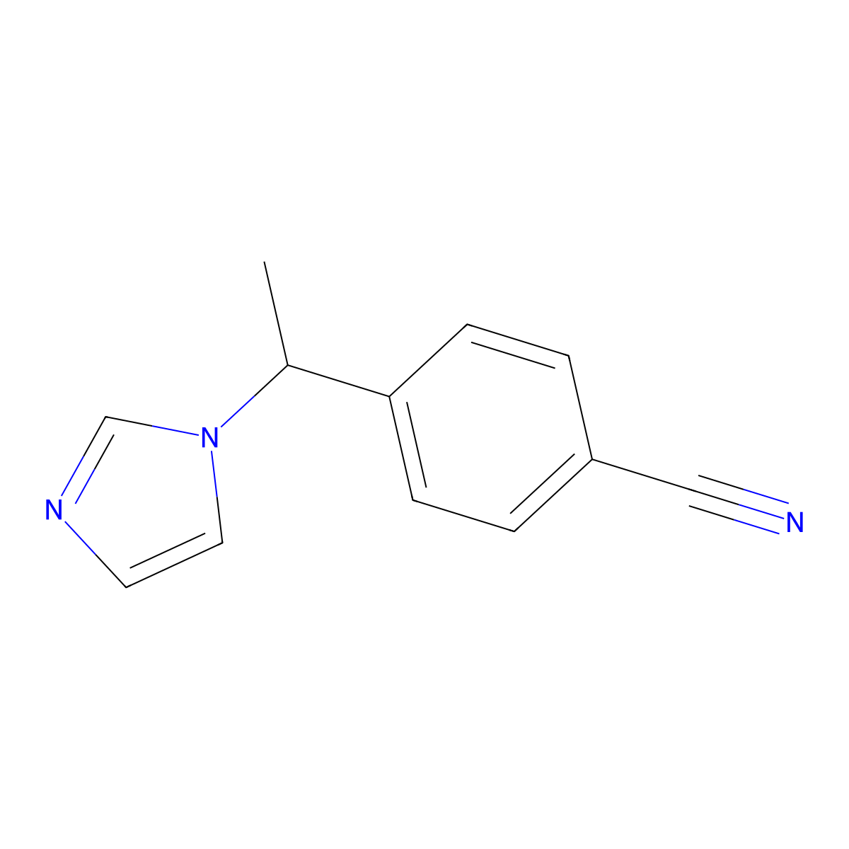 4-[1-(1H-imidazol-1-yl)ethyl]-Benzonitrile molecular structure, CAS 112809-31-1