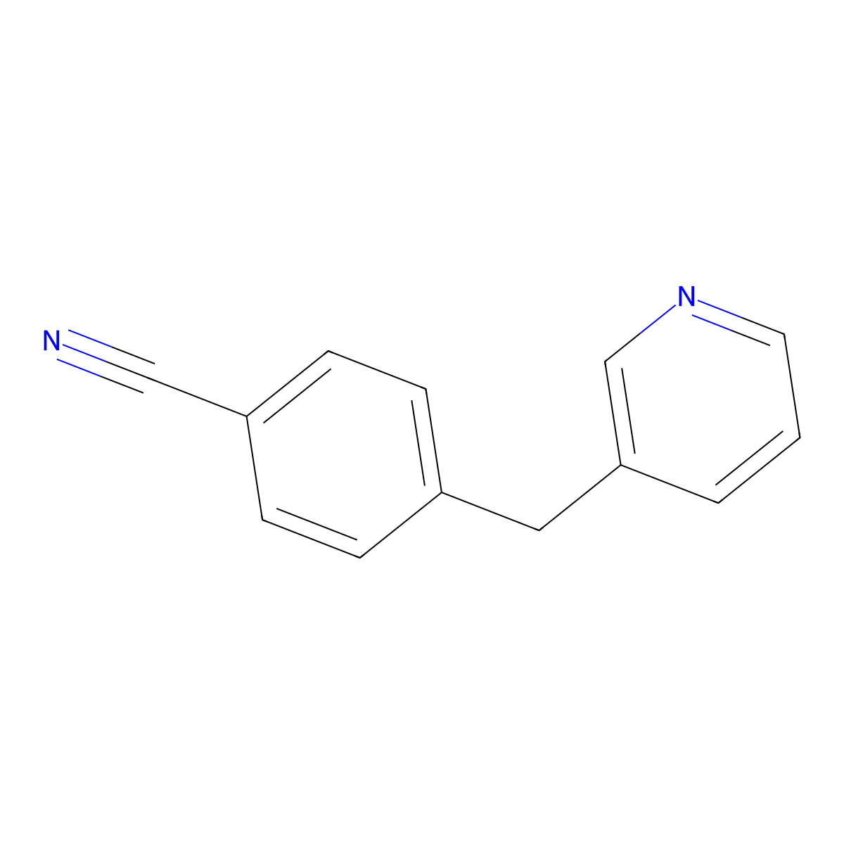 4-(Pyridin-3-ylmethyl)benzonitrile molecular structure, CAS 112809-49-1