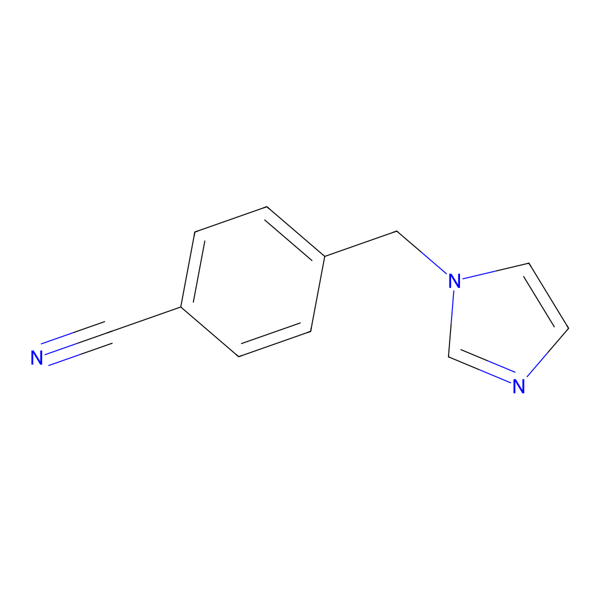 4-(Imidazol-1-ylmethyl)benzonitrile molecular structure, CAS 112809-54-8