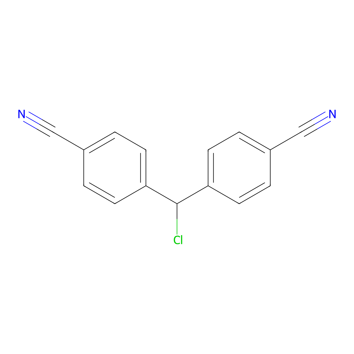 4-[Chloro(4-cyanophenyl)methyl]benzonitrile molecular structure, CAS 112809-57-1