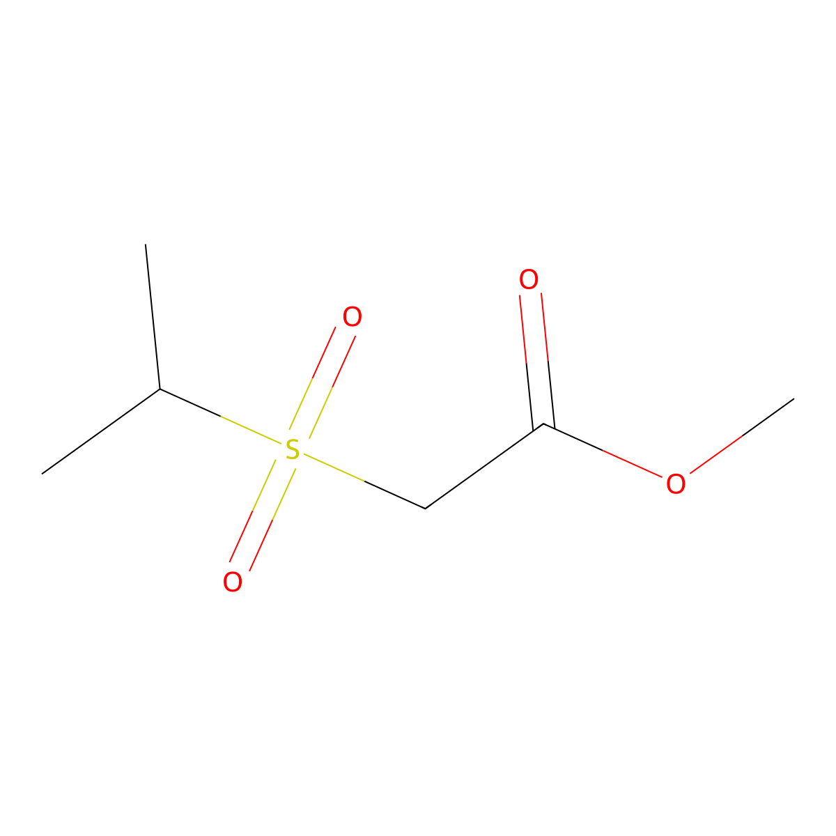 Methyl 2-Propan-2-ylsulfonylacetate molecular structure, CAS 112810-02-3