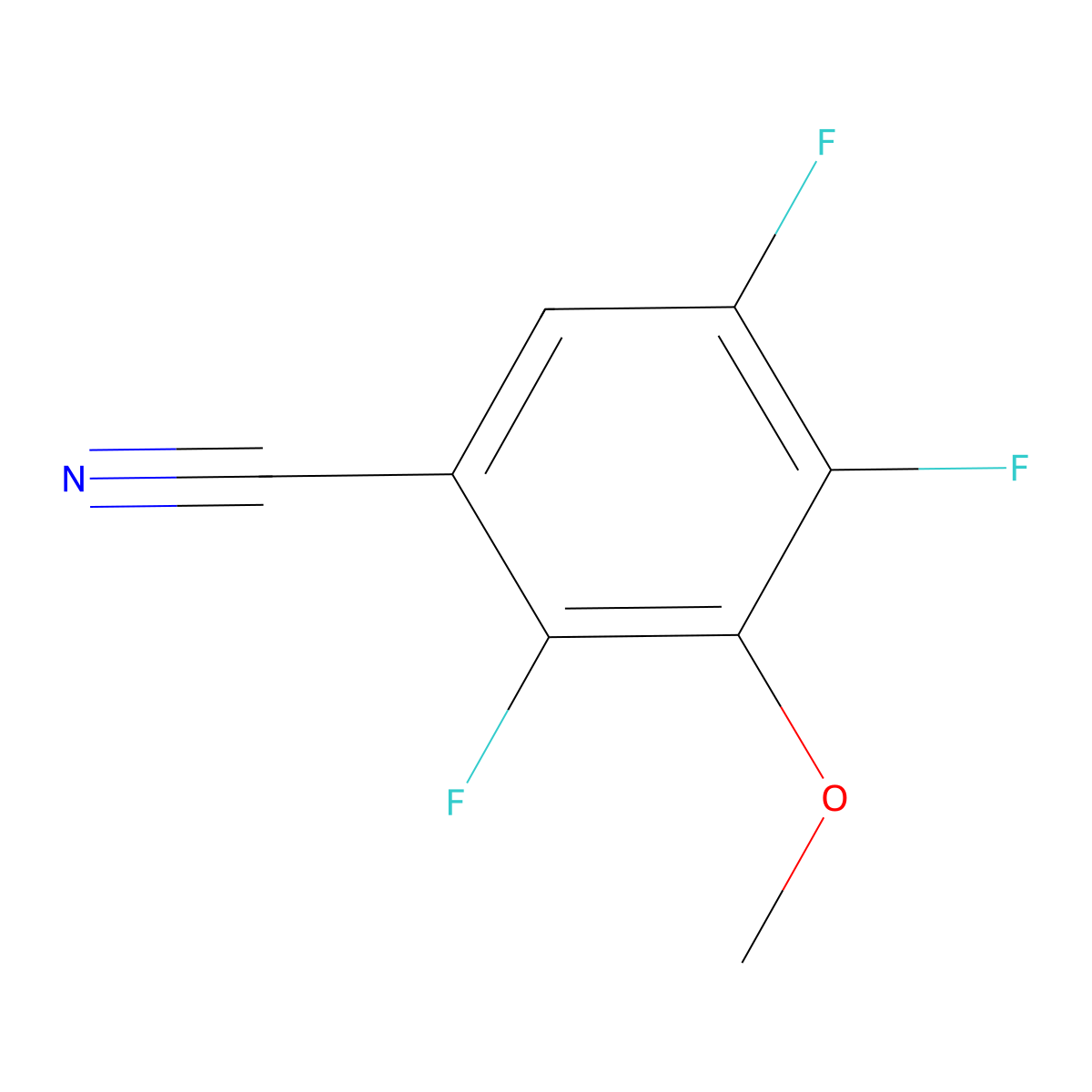 3-Methoxy-2,4,5-trifluorobenzonitrile molecular structure, CAS 112811-63-9