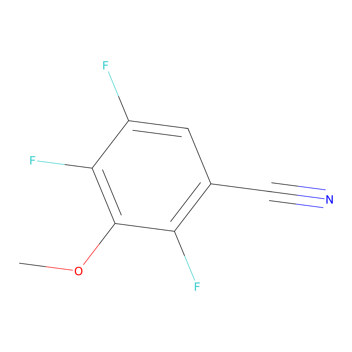 3-Methoxy-2,4,5-trifluorobenzonitrile molecular structure, CAS 112811-63-9